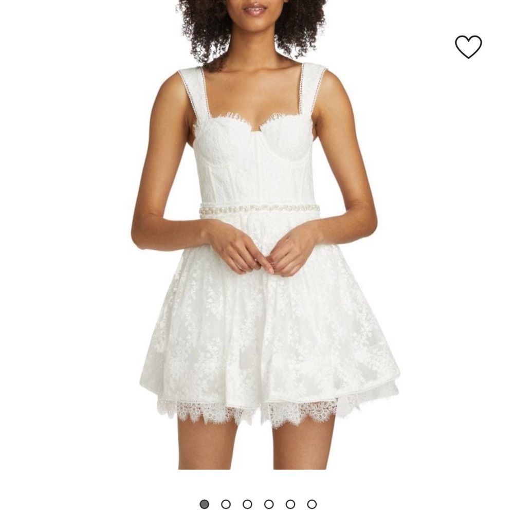 Alice + Olivia Hope White Lace Mini Dress size 2